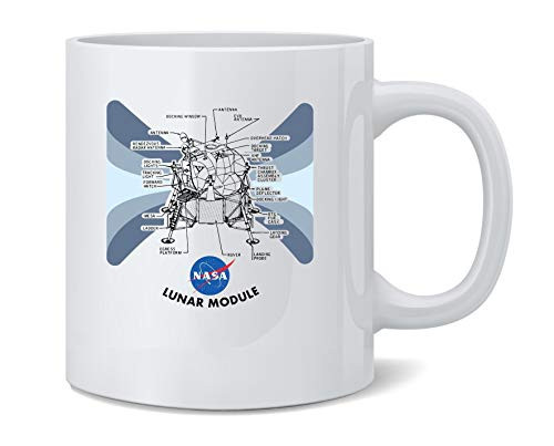 Poster Foundry NASA Approved Lunar Module Diagram Apollo 11 Moon Ceramic Coffee Mug Tea Cup Fun Novelty Gift 12 oz