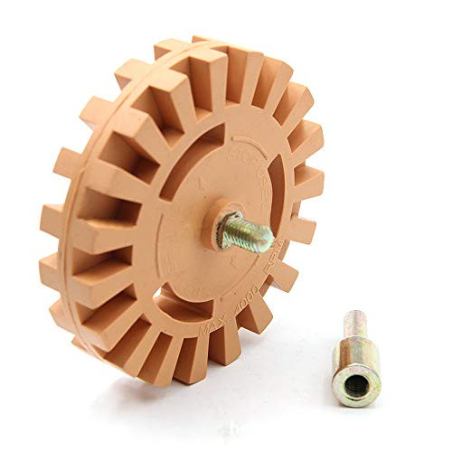 Rubber Eraser Wheel,Rubber eraser wheel pad with drill adapter-Vinyl Decal, Decal Adhesive Remover Graphics Removal Tool
