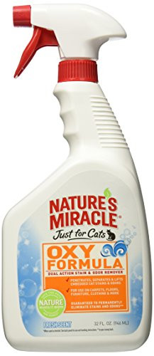 Natures Miracle NM-5391 Oxy Formula Cat, Stain And Odor Remover, Fresh Scent Spray,32 Ounces