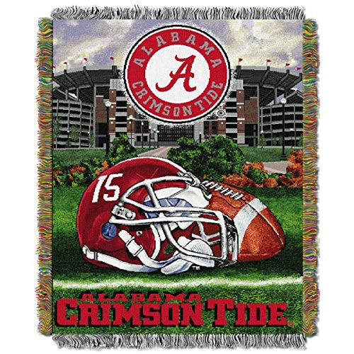 Alabama Crimson Tide "Home Field Advantage" Woven Tapestry Throw Blanket, 48" x 60"