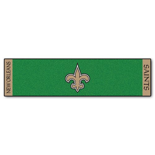 FANMATS NFL New Orleans Saints Nylon Face Putting Green Mat FANMATS NFL New Orleans Saints Nylon Face Putting Green Mat