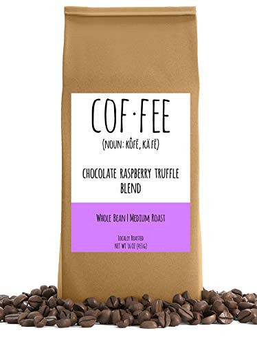 Chocolate Raspberry Truffle Blend Whole Bean Coffee, Medium Roast, 1-Pound Bag