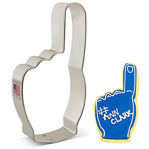 Ann Clark Cookie Cutters Number One Fan Hand Cookie Cutter, 4.75" Ann Clark Cookie Cutters Number One Fan Hand Cookie Cutter, 4.75"