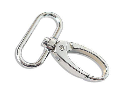 Metal Swivel Clasps Lanyard Snap Hook Lobster Claw Clasp Jewelry Findings 1 7/8" x 1 1/4" Pack of 30