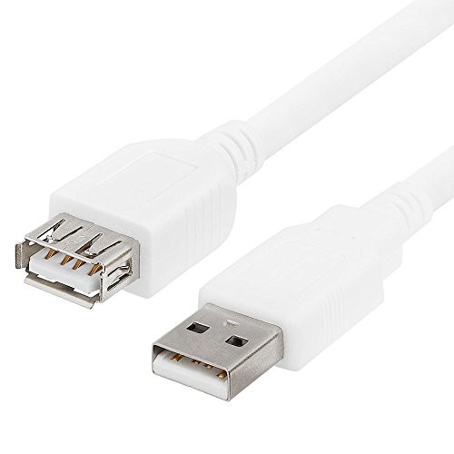 Cmple - USB 2.0 Extension Cable A Male To A Female Extension Cable - 10 Feet White