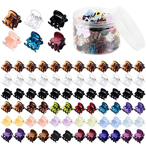 Mini Hair Claw Clips for Girls and Women, Funtopia 72 Pcs Small Hair Clips Pins Clamps Non Slip Tiny Plastic Jaw Clips (Assorted Colors) Mini Hair Claw Clips for Girls and Women, Funtopia 72 Pcs Small Hair Clips Pins Clamps Non Slip Tiny Plastic Jaw Clips (Assorted Colors)