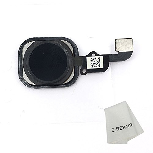 E-repair Home Button Key Flex Cable with Rubber Gasket Replacement for iPhone 6s and 6s Plus (Black)