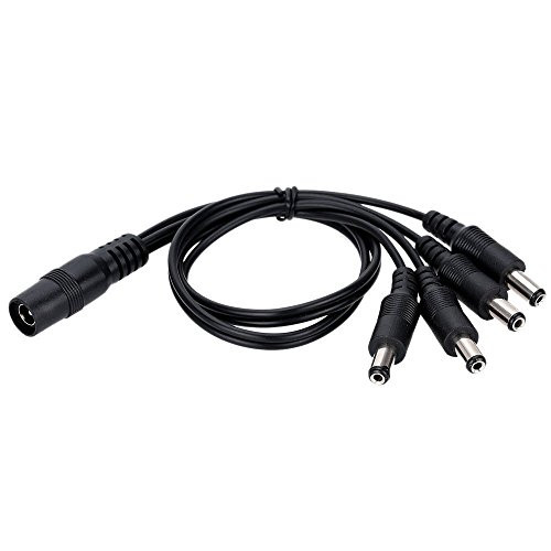 VONOTO DC 5.5 2.1mm 1 Female to 4 Female cable,DC 1 Female to 4 Male Power Splitter Cable Y Adapter for CCTV Security Cameras