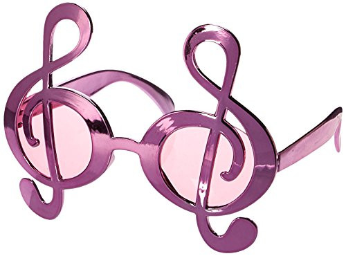Metallic G Clef Fanci-Frames (asstd pink & turquoise) Party Accessory  (1 count) (1/Pkg)