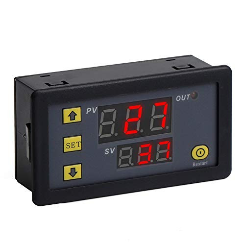 Automotive Digital Timer Relay Board AC 110-220V Relay Module with Dual Time Display, Timing Relay Switch ON-Off Control Support Cycle of time Time Delay for Car Vehicle