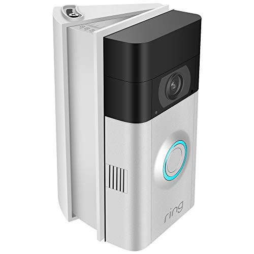 Adjustable Angle Mount Compatible Ring Video Doorbell 2 & Ring Wi-Fi Enabled Video Doorbell, QIBOX Wedge Kit/Angle Adapter/Mounting Plate/Bracket / Ring Corner Kit (ONLY for Ring 1st & 2nd)