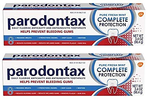 Parodontax Complete Protection Toothpaste For Bleeding Gums, Pure Fresh Mint, 3.4 Ounce (Pack of 2)