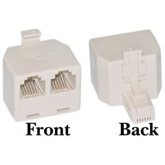 PcConnectTM RJ11 / RJ12, 6P6C (Straight) T-Adaptor