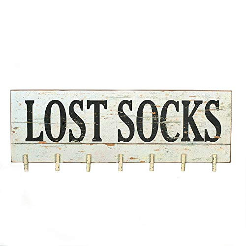 Creative Co-op "Lost Socks Wall Memo Board with 7 Clothespins