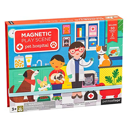 Petit Collage Magnetic Play Scene, Pet Hospital, Ages 4+ Years