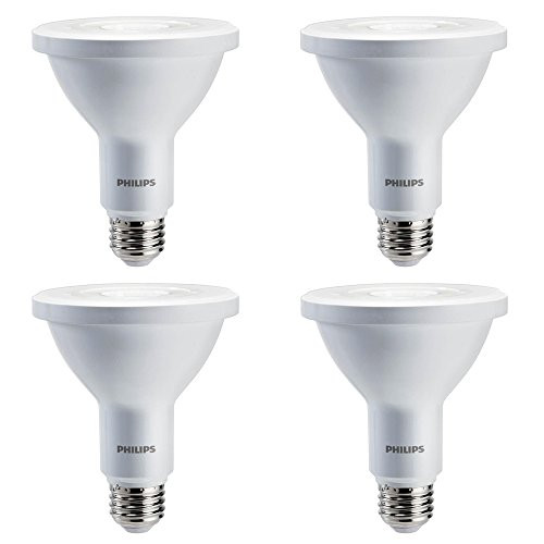 Philips LED Dimmable PAR30L 25-Degree Spot Light Bulb: 800-Lumen, 5000-Kelvin, 8-Watt (75-Watt Equivalent), E26 Base, Daylight, 4-Pack