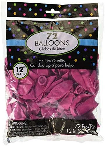 amscan Plain Latex Balloons | Bright Pink | Party Decor | 288 Ct.
