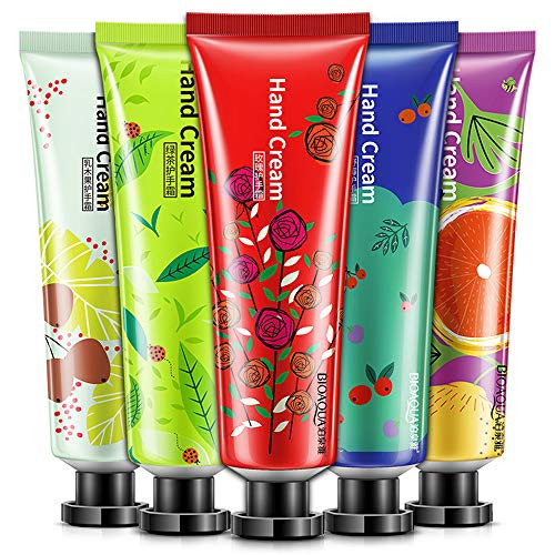 Plant Extract Fragrance Hand Cream Hydrating Moisturizing and Nourishing Hand Care Cream Repair Anti Aging Anti Chapping Hand Care Beauty 5 Pieces Set for Men and Women Plant Extract Fragrance Hand Cream Hydrating Moisturizing and Nourishing Hand Care Cream Repair Anti Aging Anti Chapping Hand Care Beauty 5 Pieces Set for Men and Women