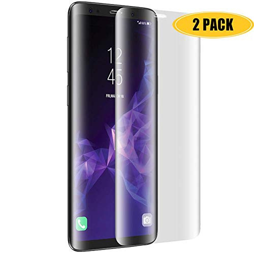 [2 Pack] Galaxy S8 Plus Screen Protector,[9H Hardness][Anti-Scratch][Anti-Bubble][3D Curved][High Definition][Ultra Clear] Tempered Glass Screen Protector Compatible Galaxy S8 Plus