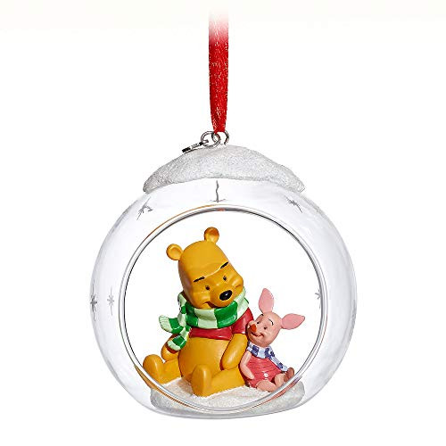 Disney Winnie The Pooh and Piglet Glass Globe Sketchbook Ornament