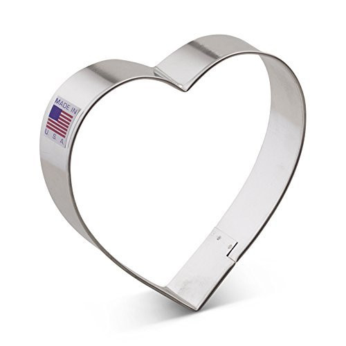 Ann Clark Heart Cookie Cutter - 4 Inches - Tin Plated Steel Ann Clark Heart Cookie Cutter - 4 Inches - Tin Plated Steel
