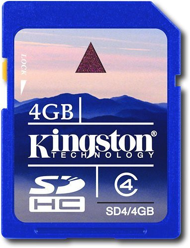 Kingston 4GB SDHC Class 4 Flash Card Kingston Retail (SD4/4GBKR)