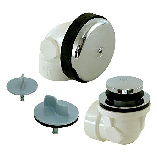 Eastman 35228 One-Hole Bath Waste with Test Kit, 1-1/2" Sch. 40 PVC, Chrome