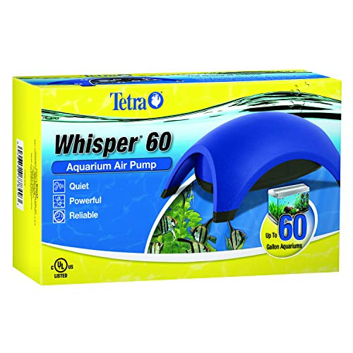 Tetra 77849 Whisper Air Pump 40 to 60 Gallons, for Aquariums, Quiet, Powerful Airflow