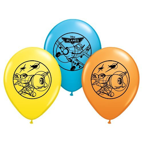 Pioneer National Latex Disney Planes 6 Count 12" Latex Balloons, Assorted