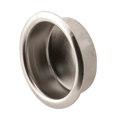 Slide-Co 164423 Closet Door Finger Pull, 3/4-Inch, Solid Brass, Satin Nickel,(Pack of 4)