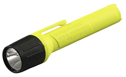 Streamlight 67101 2AA ProPolymer 65-Lumen HAZ-LO Intrinsically Safe, Waterproof, Alkaline Battery Powered LED Flashlight  Yellow