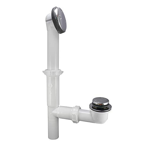 Plumb Pak 63W oot Lock Stop Style Bath Drain Kit with Poly Tubing, Chrome