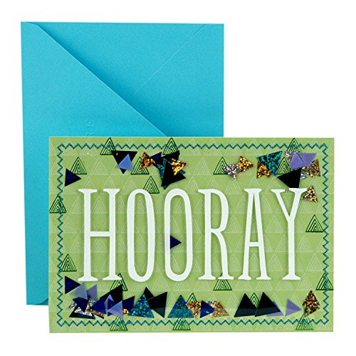 Hallmark Signature Congratulations Card or Graduation Card (Hooray Confetti)