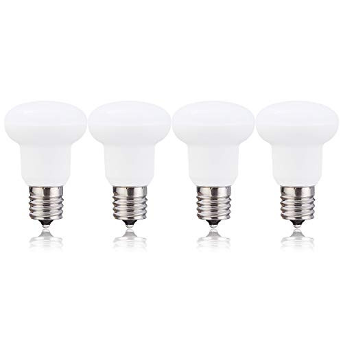 (PACK OF 4)BR14 R14 E17 LED Bulb, 3W (30W equivalent), 3000K (Warm White), CRI 85+, Wide Flood Light Bulb for Ceiling fan, 120° Beam Angle, Not-Dimmable