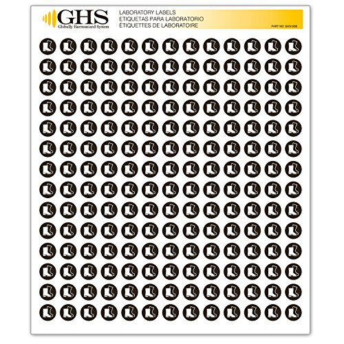 GHS/HazCom 2012: PPE Pictogram Labels, Boots, 1/2" Each (Pack of 1820)