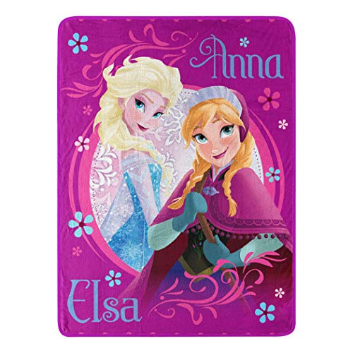 Disney Frozen, "Loving Sisters" Micro Raschel Throw Blanket, 46" x 60", Multi Color, 1 Count