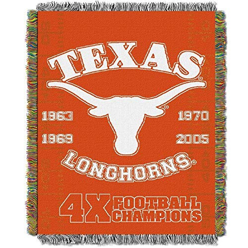 Texas Longhorns Commemorative Woven Tapestry Throw Blanket, 48" x 60" Texas Longhorns Commemorative Woven Tapestry Throw Blanket, 48" x 60"