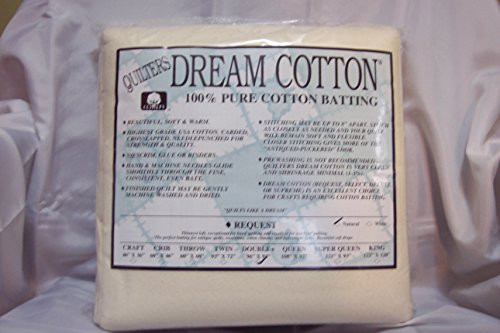 Quilters Dream Natural Cotton Request Batting (96in x 93in) Double