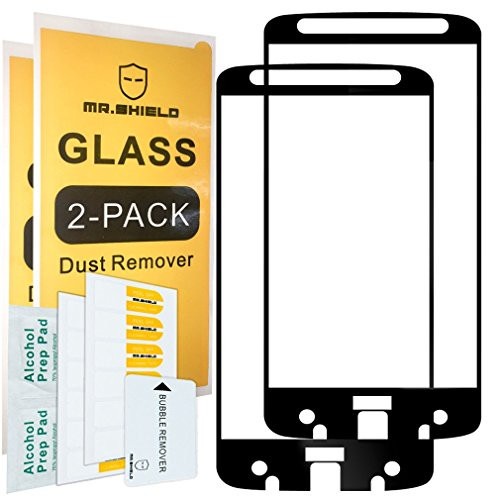 [2-Pack]-Mr Shield for Motorola Moto Z Force Droid Edition [Japan Tempered Glass] [9H Hardness] [Full Screen Glue Cover] Screen Protector with Lifetime Replacement Warranty
