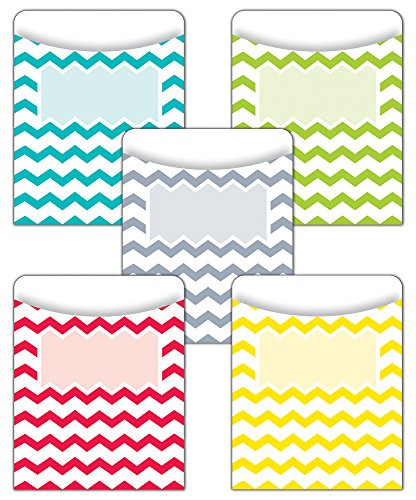 Creative Teaching Press Chevron Solids Library Pockets (6923)
