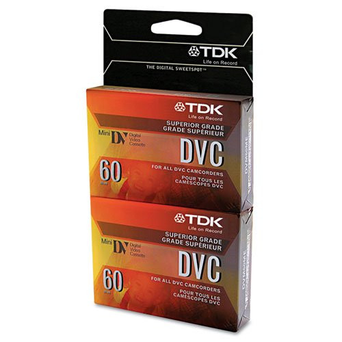 TDK Superior Grade DVC Camcorder Videotape Cassette, 60 Minutes, 2/Pack