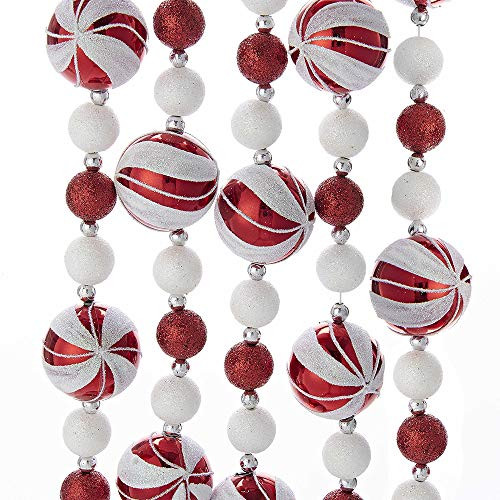 Kurt Adler 6-Foot Glitter Candy Ball Garland