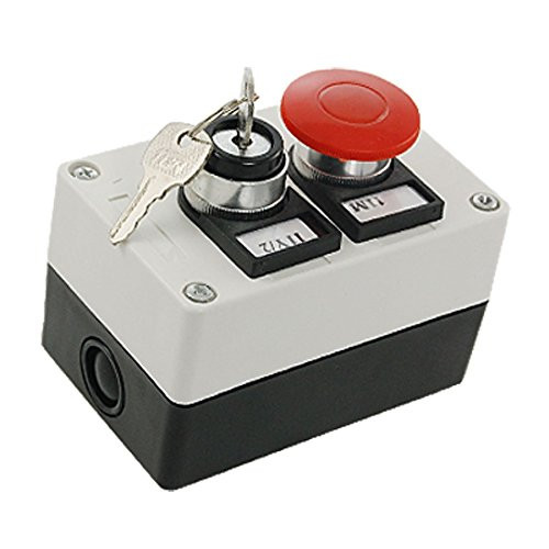 Key Lock on/off Switch Red Mushroom Push Button Station /660V 10A Red Momentary Mushroom 2 Position on/off Key lock Rotary Push Button Switch