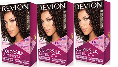 Revlon Colorsilk Luminista Haircolor, Dark Chocolate Brown, 3 Count