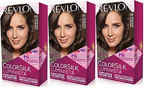 Revlon Colorsilk Luminista Haircolor, Medium Brown, 3 Count