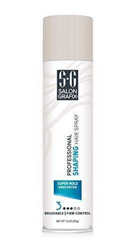 Salon Grafix Professional Super Hold Unscented Shaping Hair Spray, 10-Ounces (3 pack)