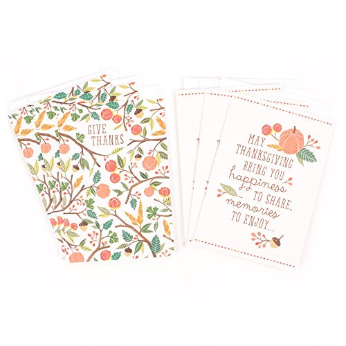 Hallmark Pack of Thanksgiving Cards, Turkey (6 Cards with Envelopes)