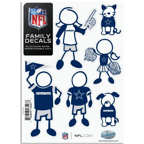 NFL Siskiyou Sports Fan Shop Dallas Cowboys Family Decal Set Small One Size Team Color