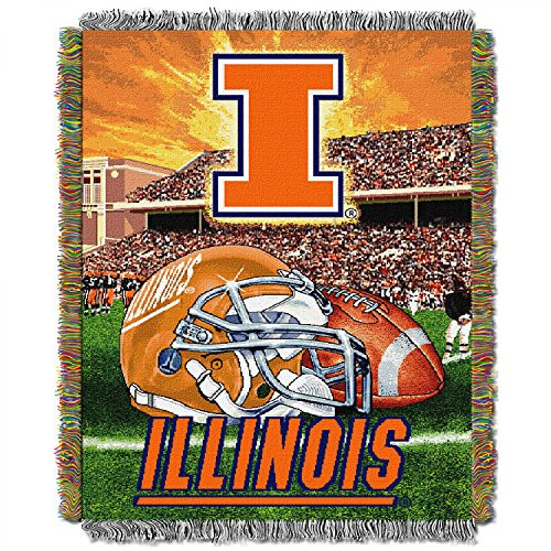 Illinois Fighting Illini "Home Field Advantage" Woven Tapestry Throw Blanket, 48" x 60"