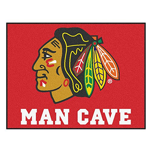FANMATS 14409 NHL Chicago Blackhawks Nylon Universal Man Cave All-Star Mat FANMATS 14409 NHL Chicago Blackhawks Nylon Universal Man Cave All-Star Mat